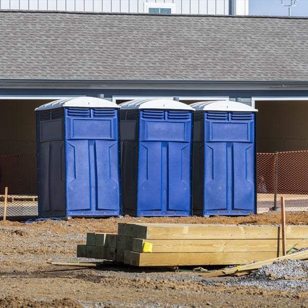 the portable restroom needs to be serviced once a week on a work site